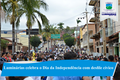 Luminárias celebra o Dia da Independência com desfile cívico